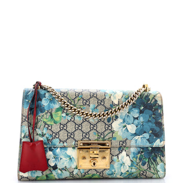 Gucci Padlock Shoulder Bag Blooms Print