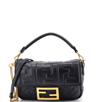 Fendi Baguette Nm Bag Zucca Embossed