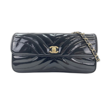 Chanel Chain Flap Chevron Patent East
