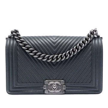Chanel Boy Flap Bag Chevron Calfskin Old