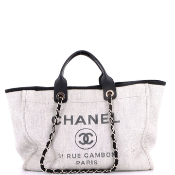 Chanel Deauville Tote Raffia Medium