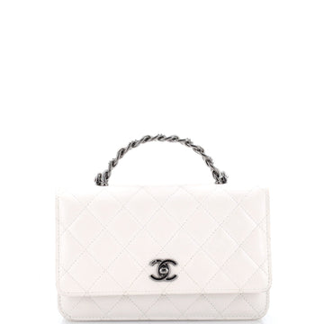 Chanel Crystal Top Handle Wallet On