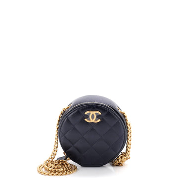 Chanel All Slide Long Round Clutch With