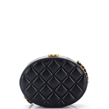 Chanel Oval Frame Clutch On Chain
