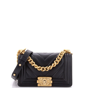 Chanel Boy Flap Bag Chevron Calfskin