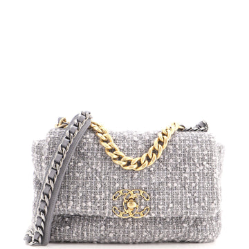 Chanel 19 Flap Bag Quilted Tweed Medium