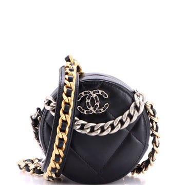 Chanel 19 Round Clutch With Chain