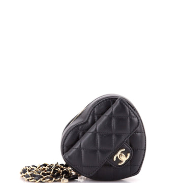 Chanel Cc In Love Heart Belt Bag Quilted
