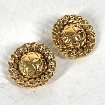 Chanel Cc Logo Round Clip-On Earrings