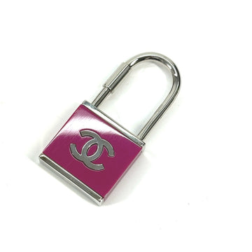 Chanel Key Charm Metal Pink Silver
