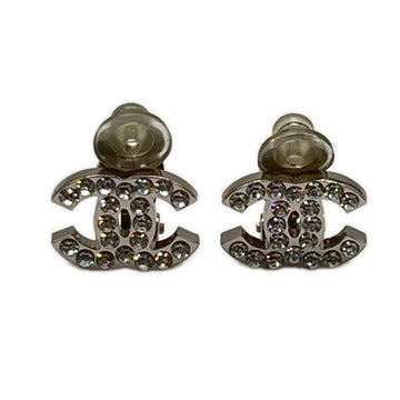 Chanel Cc Logo Earrings Sterling Silver
