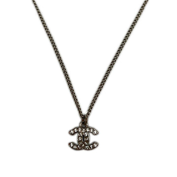 Chanel Cc Logo Pendant Necklace Sterling