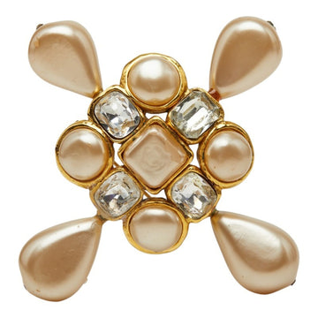 Chanel Vintage Brooch Metal With Faux