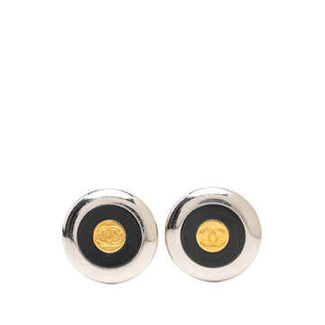 Chanel Cc Logo Round Clip-On Earrings