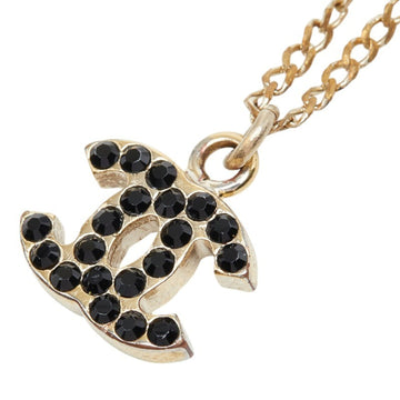 Chanel Cc Logo Pendant Necklace Gold-