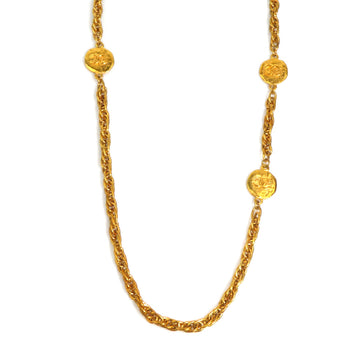 Chanel Cc Logo Pendant Necklace Gold-