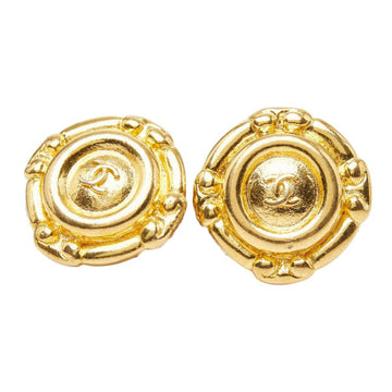 Chanel Cc Logo Clip-On Earrings Metal