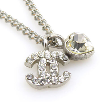 Chanel Cc Logo Heart Pendant Necklace