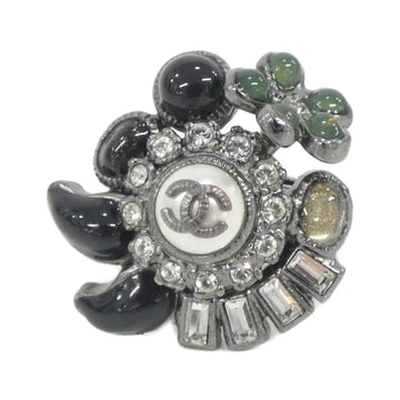 Chanel Ring Black And Clear Green
