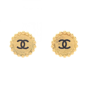 Chanel Cc Logo Round Clip-On Earrings