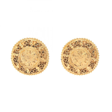 Chanel Cc Logo Round Clip-On Earrings