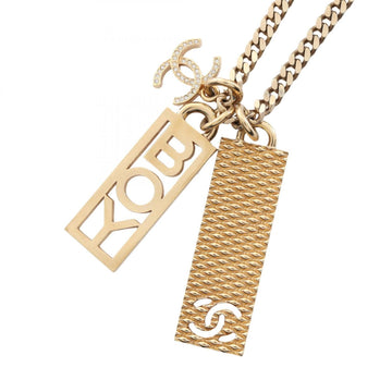 Chanel Cc Logo Pendant Necklace Metal