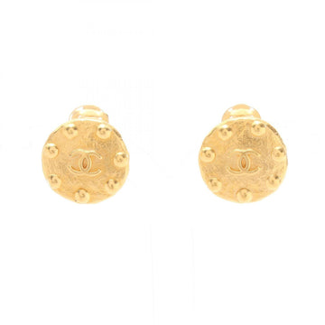 Chanel Cc Logo Round Clip-On Earrings