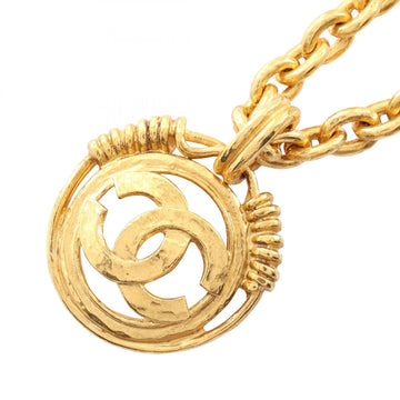Chanel Cc Logo Circle Pendant Necklace