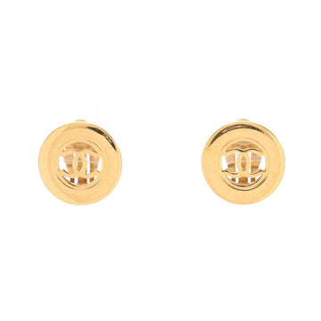 Chanel Cc Logo Circle Clip-On Earrings
