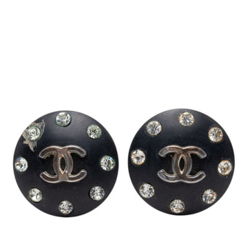 Chanel Cc Logo Round Clip-On Earrings