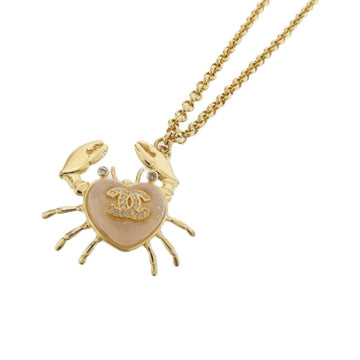 Chanel Pendant Necklace Metal Pink