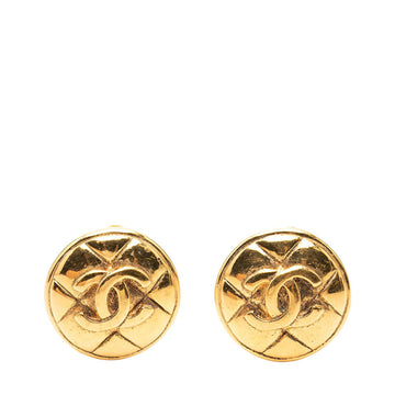 Chanel Cc Logo Round Clip-On Earrings