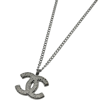 Chanel Cc Logo Pendant Necklace Metal