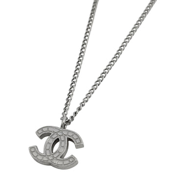 Chanel Cc Logo Pendant Necklace Metal