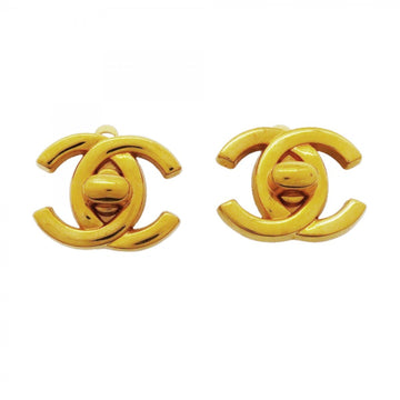 Chanel Cc Logo Turnlock Clip-On Earrings