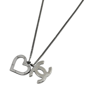 Chanel Cc Logo Heart Pendant Necklace
