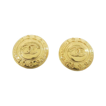 Chanel Clip-On Earrings Gold-