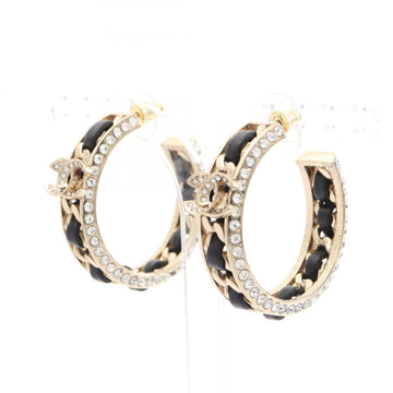 Chanel Cc Logo Hoop Earrings Metal