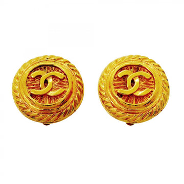 Chanel Cc Logo Circle Clip-On Earrings