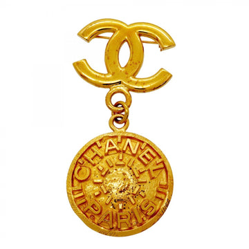 Chanel Cc Logo Circle Brooch Metal