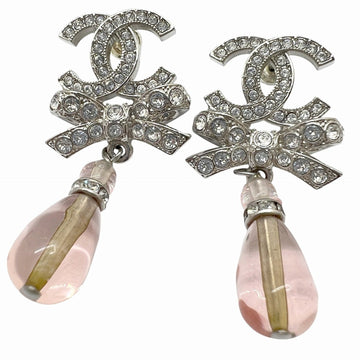 Chanel Rhinestone Earrings Gold And