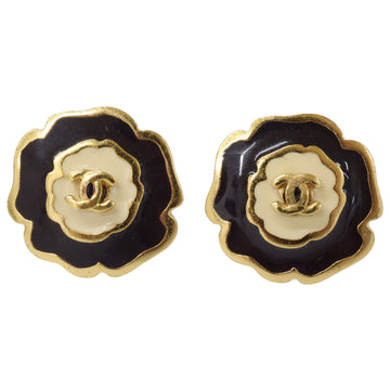 Chanel Cc Logo Clip-On Earrings Gold-