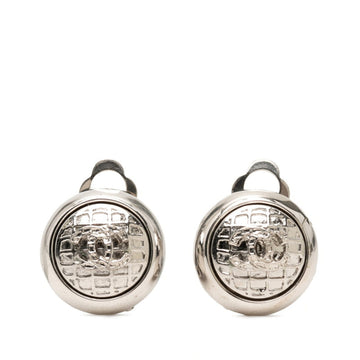 Chanel Cc Logo Round Clip-On Earrings
