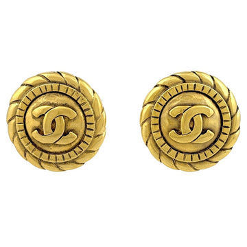 Chanel Cc Logo Clip-On Earrings Metal