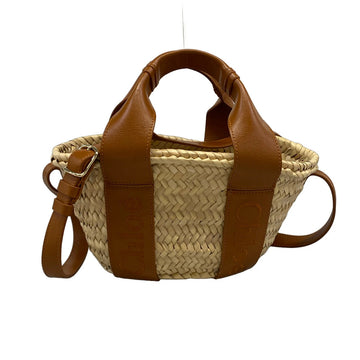 Chloe Sense Small Basket Beige Brown