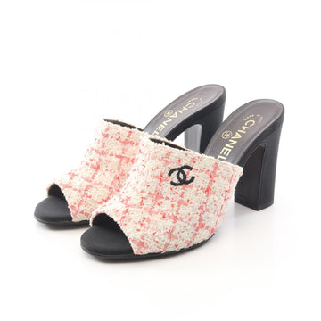 Chanel Coco Mark Tweed Heeled Sandals