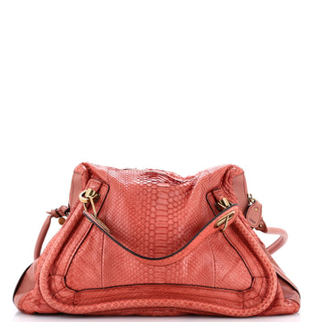 Chloe Paraty Top Handle Bag Python