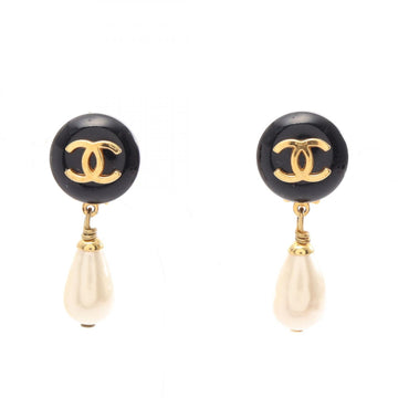 Chanel Coco Mark Swing Earrings Gold