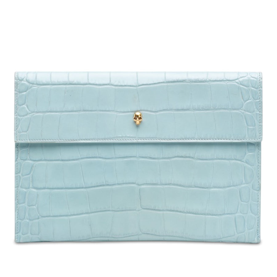 Alexander Mcqueen Croc Embossed Leather