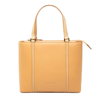 Burberry Leather Tote Pre-Loved Caramel